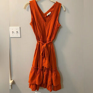 Calvin Klein Orange Midi Dress